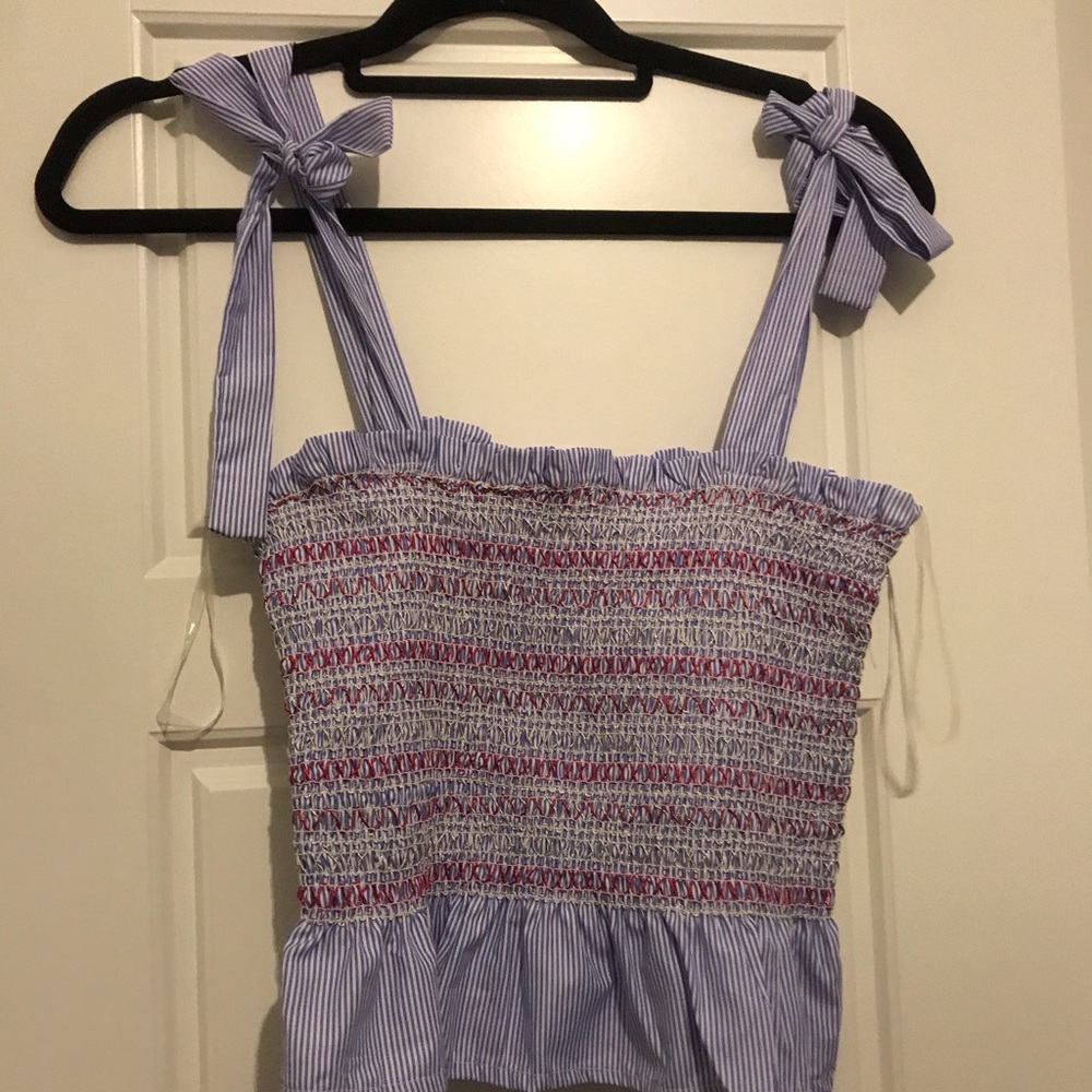 Ruched Crop Top, bows and stripes